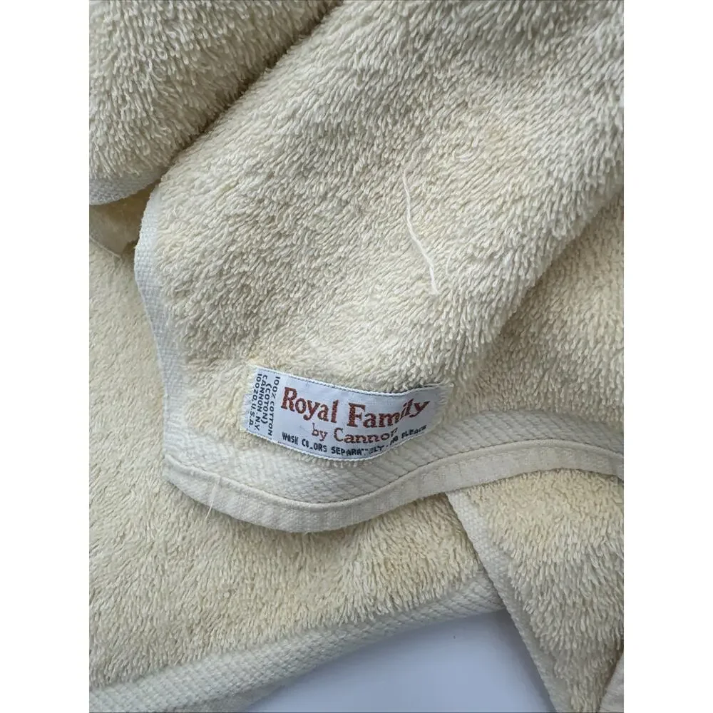 Vintage Cannon Royal Family Cotton Bath Towel 40x24 Hanging Fern Plant Hand Twl